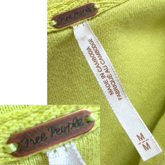 FREE PEOPLE Light Lime Green Ruby Shirt Jacket Shacket Size M - Picture 10 of 14